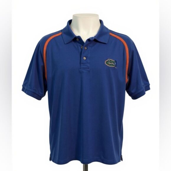 Vintage Y2K Boca Classics Florida Gators Blue and Orange Polo Shirt. Size Large - Picture 2 of 6